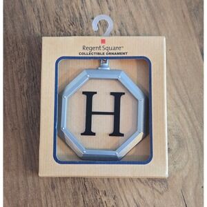 Regent Square Letter H Collectible Ornament Silver Octagon Hobby Lobby 2019 NEW